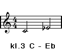 Kleine Terz im Notenbild Kleine Terz im Notenbild